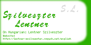 szilveszter lentner business card